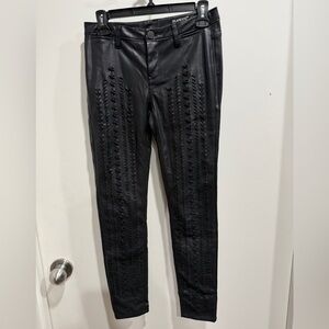 Blank NYC Black Faux Leather Skinny Pants. Gently used